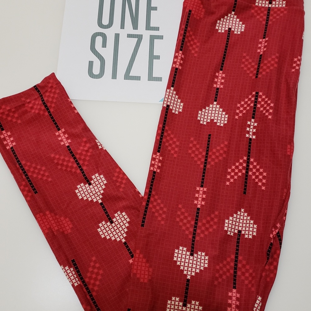 NWT LuLaRoe Valentine's Leggings OS